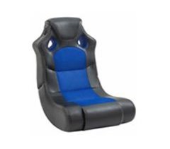 Silla GAMER azul y negro con altavoz