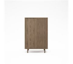 Mueble auxiliar alto 2 puertas roble HAYEK