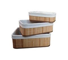 Set de 3 cestas MAR bambú diferentes medidas