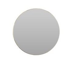 Espejo redondo con un marco de metal