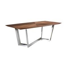 Mesa comedor ovalada barril madera nogal