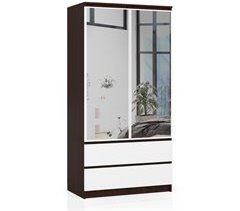 Armario S90 con 2 puertas y 2 cajones con espejo 90