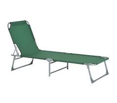 Tumbona Plegable Tela Oxford, Metal Outsunny