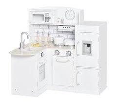 Cocina de Juguete MDF, Madera de Pino HOMCOM