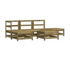 Juego de muebles de jardín 6 piezas madera maciza abeto Douglas