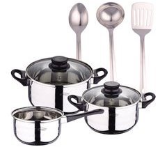 PACK BATERÍA DE COCINA 5 PIEZAS + SET DE 3PC UTENSILIOS DE COCINA