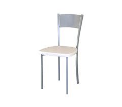Silla de cocina JOLLE fija PU blanco
