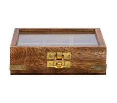 3 el línea con caja de madera