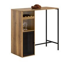 Mesa Alta de Bar con Soporte para Vasos y Vino FWT97-PF SoBuy