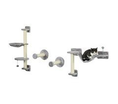 Estantes para Gatos Aglomerado de Madera, Poliéster, Sisal PawHut
