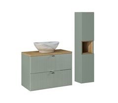 Conjunto de muebles lavabo individual 2 cajones y columna Jade