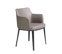 Silla comedor tela y patas acero negro