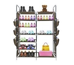 Zapatero metálico modular Nyana Home hasta 32 pares,7 alturas.