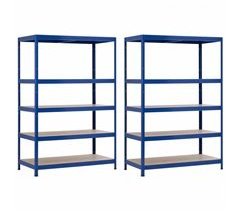 Pack 2 Estanterías Modulares con 5 Baldas Ajustables Thinia Home