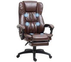 Silla de Oficina con Masaje PU, Espuma, PP, Nylon Vinsetto