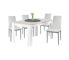 Mesa Extensible y 4 Sillas Comedor Moderno