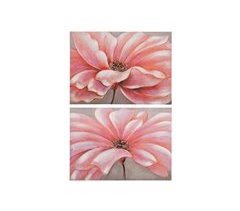 Set 2 Lienzos Flores 40% Pintado Mano