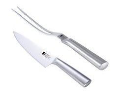 Set de Cuchillo Chef + Tenedor para carne BBQ Bergner