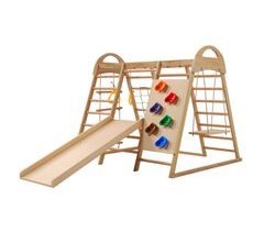 Estructura de escalada multifuncional 7 en 1, tobogán