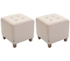 Set de 2 Taburetes Puff Pharao en tela