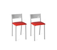 Pack de 2 taburetes bajos con respaldo MUFFIN