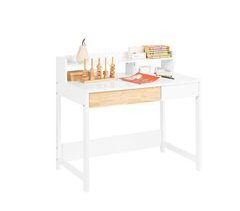 Mesa Escritorio de Ordenador con 2 Cajones FWT106-W SoBuy ES