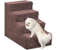 Escalera para Mascotas Aglomerado de Madera, Poliéster PawHut
