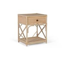 Mesita de noche de ratán natural .GINER Y COLOMER