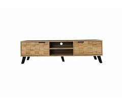 Mueble de TV moderno con efecto madera