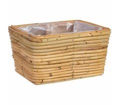 Cesto rectangular de bambú