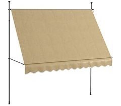 Toldo Manual Retráctil Poliéster, Aluminio Outsunny