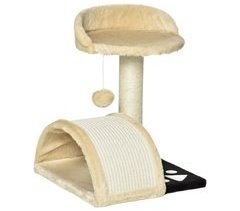 Árbol para Gatos Aglomerado de Madera, Sisal y Felpa PawHut