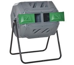 Compostador de Tambor Acero, PP Outsunny