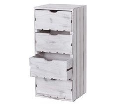 Cómoda pequeña mueble de almacenaje de madera estilo vintage 4 cajones