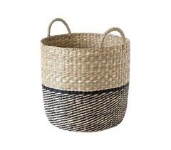 Cesta redonda de junco marino