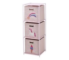Well Home Estanteria cajonera de 3 estantes en metal