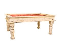 Mesa de centro de madera acabado artesanal