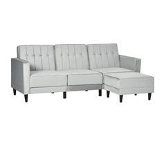 Sofá Cama Poliéster, Espuma, Madera HOMCOM