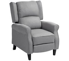 Sillón Relax Reclinable Lino Sintético, Metal HOMCOM
