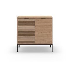 Pequeño buffet de 2 puertas y patas de metal Ariel - L80 cm