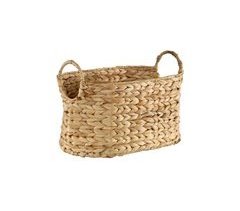 Cesta pequeña de jacinto de agua con asas