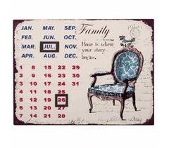 Calendario de metal