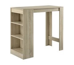 Mesa de bar Kouvola con 3 estantes aglomerado 110x50