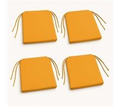 Well Home Juego de 4 Cojines para sillas con lazos