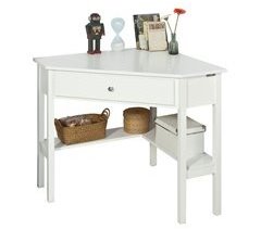 Mesa de Escritorio con un Cajón Triangular FWT31-W SoBuy