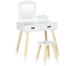 Tocador Infantil MDF, Madera de Pino ZONEKIZ