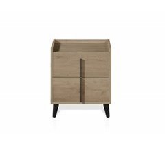 Mesita de noche con 2 cajones 41x58x38cm MOMA SOMNALIS