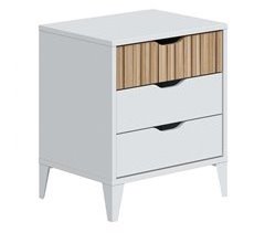 Mesita de Noche Noite 3 Cajones Estilo Nórdico