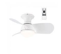 Ventilador de techo LED Mancado CCT Dim (20W)  Acero - ABS PVC