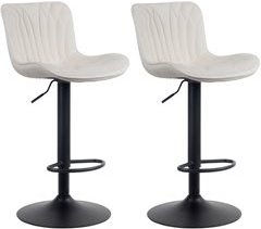 Set de 2 Taburetes de bar Linus en tela, terciopelo o polipiel